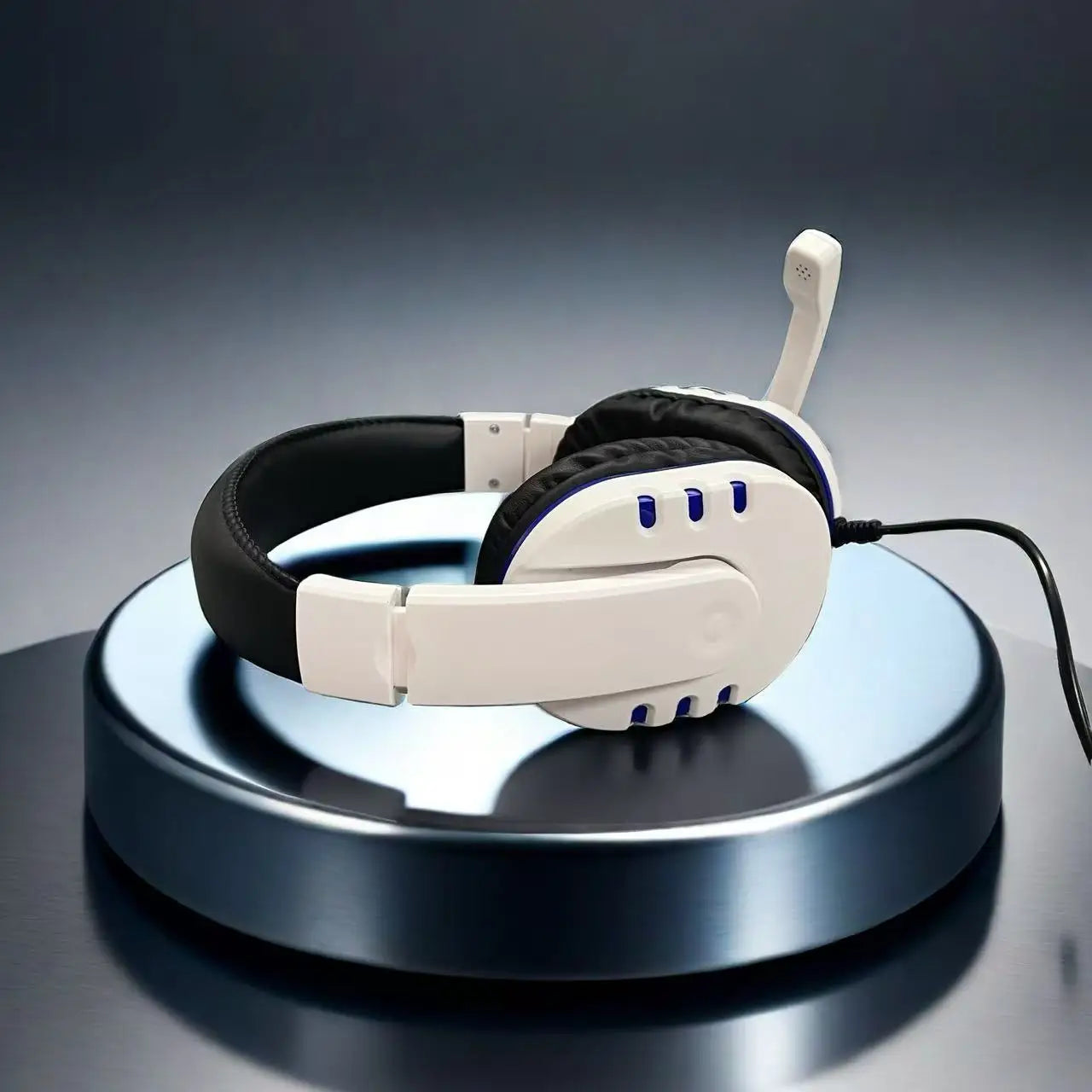 7260 Wired Headphones with Microphone，Suitable for work meetings、Study Recording、Entertainment Games，Compatible：PS4/PS5/Xbox One